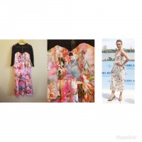 Floral formal peplum boutique dress  