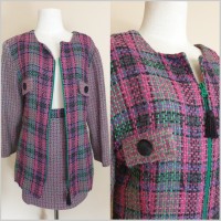Tweed 80s suit set blazer	