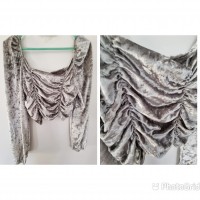 Silver crop top