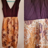 Maroon and orange dress
