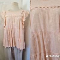 Peach boho blouse