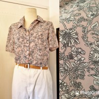 Pink floral blouse 