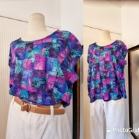 Blue and purple blouse 